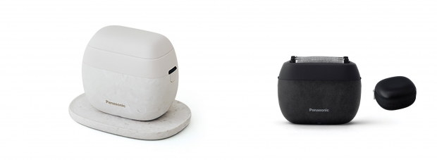 電鬚刨
Panasonic Lamdash PALM IN ES-PV6A
設計：牛尾別所、尾學高橋、石倉乾康
生產：Panasonic
得獎原因：Panasonic這款名為「Lamdash Palm In」（ES-PV6A）的無手柄五刀片電動鬚刨，外形非常小巧，售價價格約需港幣三千多元，這款鬚刨使用的是密集型機身設計，跟傳統的五刀片型號相比，體積減少了30%，並且還減少了40%的塑膠用量，給用戶一種「剃須如撫摸」的感覺。Lamdash Palm In採用的是「Lamdash AI+」，這是Lamdash系列最快的線性電動機器，它的衝程高達每分鐘14000次左右。這款鬚刨的機身採用的是「NAGORI」的複合材料，此材料是從海水中提取的礦物質成分製成的，不僅可以節省塑膠材料，又讓機身賦予了陶瓷般的手感。單看外錶，我以為藍牙耳機的充電盒。