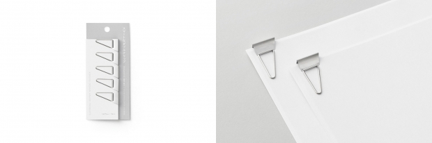 智慧雙夾
Smart Double Clip
設計：豐福昭弘設計工作室（日本）
生產：KOKUYO Co., Ltd.（日本）
得獎原因：越簡單越難設計。百多年前，美國設計師發明了文件夾，一直沿用至今。眾所周知文件夾在整理材料時非常有用，因為它們可以輕鬆地將紙張固定在一起。但是，當大家在翻頁時，它們的存在可能會使文件更難看清。「智慧雙夾」在翻頁時具有與紙角相同的三角形，因此可以順利翻頁。這個新產品不是為消費者設計的，絕對是為使用者而設想的。常說的attention to details，就是此義。